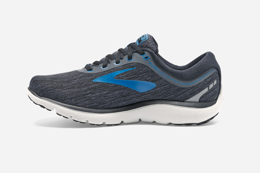 Brooks Pureflow 7 Road Running Shoes Mens Black/Blue 456037-KEG